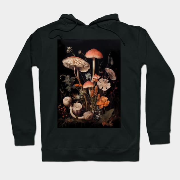 psychedelic gothic mushrooms Hoodie by Ghiblistrokes